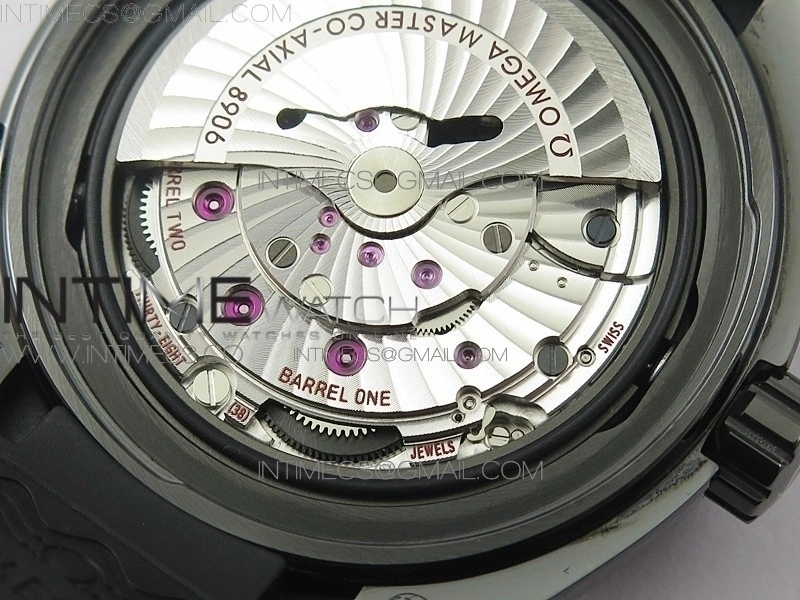 Planet Ocean 45.5mm Deep Black Real Ceramic VSF 1:1 Best Edition on Black Nylon Strap A8906 Super Clone